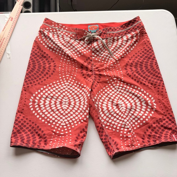 Tommy Bahama Relax Other - Tommy Bahama Mens Geometric Dot Board Shorts 36 Red orange Vacation Summer
